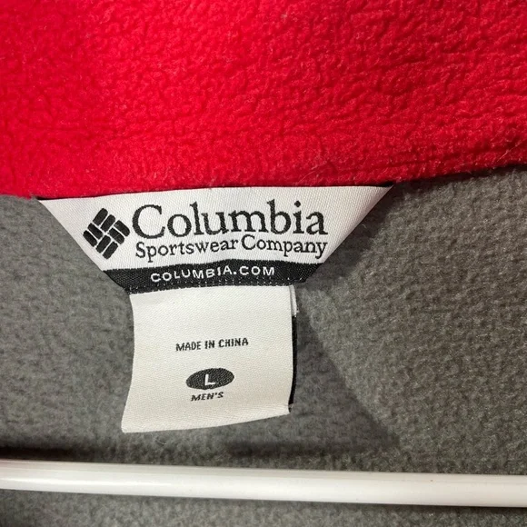 Columbia Red and Gray Jacket Large Mens - Picture 3 of 6